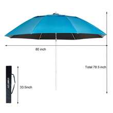Umbrellas,7.2 Feet Portable Windproof Patio Umbrella With Sand Anchor For Garden Outdoor Pool Fishing