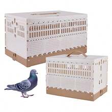 Jaula de plástico plegable para palomas jaula de viaje portátil para mascotas jaula de paloma para emparejamiento caja de nido fácil de limpiar para entrenamiento y liberación competición S - como en la foto - Ver 1