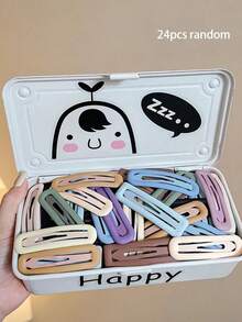 36件/套彩色长款发夹组合,一整盒粉色、浅黄色等柔和色调的星星发夹 - 适合女孩和女士,甜美浪漫 - 为少女发型增添可爱亮点,非常适合日常造型和送礼! 发夹、发爪、发卡、发夹、Y2K配饰、发饰、头部配饰、发卡 - 彩色 - 查看 24