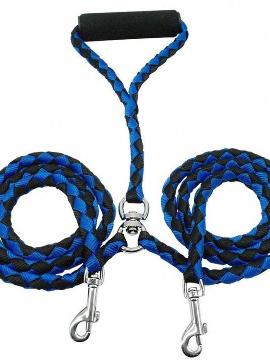 Double Dog Leash, Dual Dog Leash, 360° Swivel Free Bungee Walking Training For Large Medium Dogs, Shock Absorbing Bungee Reflective For Two Dogs - L - 查看 1