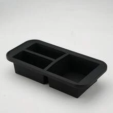 Silicone Freezer Mold With Lid, Food Storage Container Box, Extra Large Silicone Ice Cube Tray, Food Preservation Box - Black - View 12