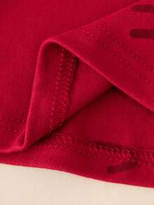 2pcs/Set Young Girls Smile And Polka Dot Pattern Pjs, Round Neck Long Sleeve Top And Pants Underwear Set, Cartoon Allover Print Loungewear For Winter & Autumn