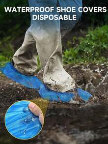 Disposable Slipper Covers | Soft And Comfortable Home Slipper Covers, Waterproof Shoe Covers, Thickened For Rainy Days, Long Boot Covers For Farms, Shoe Covers, Outdoor Rafting, Plastic Boot Covers, Footwear Accessories, Dustproof And Stain-Resistant, Comfortable And Non-Slip, Designed To Protect Shoes In Homes, Offices, Hotels And Other Places, Keeping Shoes And Floors Clean.,Shoe,Spring Summer Picks,Brides Maid Gifts,Room,Bedroom Decor,Beach,Travel,For Men,For Women,Vacation - Multicolor - View 3