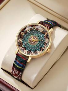 1 件女士优雅时尚个性化数字表盘石英腕表，款式时尚，不含表盒 - 黑色 - 查看 7