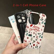 Weihnachts kreative personalisierte Handyhülle, geeignet für 16/16Plus/16Pro/16Promax, 15/15Plus/15Pro/15Promax, 14/14Plus/14Pro/14Promax, 13/13Pro/13Promax, 12/12Promax, 11, Xr/Xsmax, schmutzabweisend, modisch, elegant, Geschenk - Gemischte Farben 1 - Übersicht 8