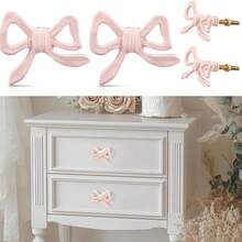 Pink Butterfly Knob, Pink Butterfly Drawer Knob, Vanity Handle, Decorative Knob Suitable For Home Bedroom Hardware Cabinet, Kitchen Glass Door Wardrobe - Multicolor - View 2