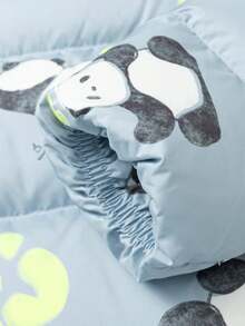 mini bala Baby Daunen-Jumpsuit, Dreifach-Schutz, weicher warmer Winteranzug - blau und weiß - Übersicht 5