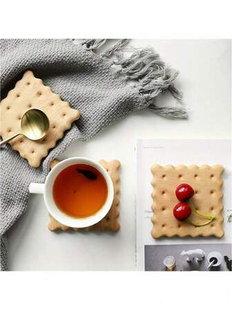 Wooden Coasters, Wooden Cookie-Shaped Coasters, Mug Coasters, Milk Coffee Cup Insulation Pad, Wooden Cup Holder, Home Decor, Kitchen Supplies