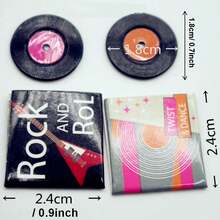 1 Set Dollhouse Vintage Gramophone, Mini CD Player & Record Set, Photography Prop, Bedroom/Living Room Miniature Scene Decor - Multicolor - View 3