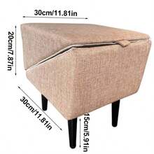 Dog Step With Footrest Stool Foldable Dog Vehicle Stair For Senior Animal UK - Khaki - View 3