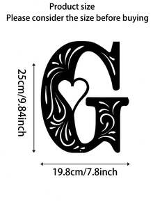 1pc Personalized Scroll Heart DIY Letter Combination Sign, Made Of High-Quality Metal - Durable And Suitable For Home, Office, Bedroom, Living Room, Garden, Corporate Image Wall Decoration, Modern Personalized Entryway Decoration, And A Great Choice For Housewarming, Birthday, And Holiday Gifts. - Multicolor - View 37