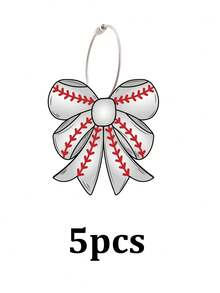 Personalized Sports Bag Charm, With Bow Charm, Cheerleader Tag, Cheerleader, Softball, Valentine's Ball, Basketball Gift, Basketball Souvenir, Valentine's Gift, Birthday Gift, Customized Acrylic Sports Keychain, Backpack Name Tag, Gift - Multicolor - View 18