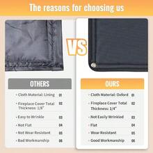 Magnet Fireplace Cover Fireproof Draft Blocker Heat Loss Prevention Blanket Cold Air Blocker Black 36" W X 36" H