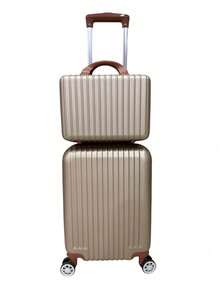 Carry-On Suitcase With Anti-Theft Zipper! - 金色 - 查看 14