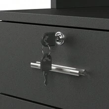 Advwin Wall-Mount Barber Station Salon Table With Storage Drawers, Shelves & Hair Dryer Holders, Professional Beauty Salon Furniture For Barbershop Or Home Studio, Perfect Holiday Gift For Stylists & Holiday Salon Upgrade (Mirror Not Included) - 黑色 - 查看 5