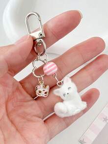 New Bag Charm Fashion Metal Mask Pendant Keychain Vibrant Plush Charming Accessories Clothing Decoration Close Friend Gift Key Chain Gifts For Women Stocking Stuffers Teacher Gift Sister Gifts Keyring Car Key Chain Travel Accessories