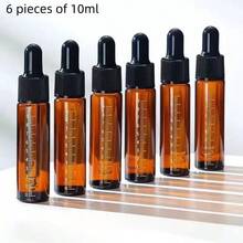 精油瓶套装：1/2/6 件装琥珀色滚珠滴管瓶 - 您的 DIY 入门套装，带电子秤，方便调配完美精油，便于携带