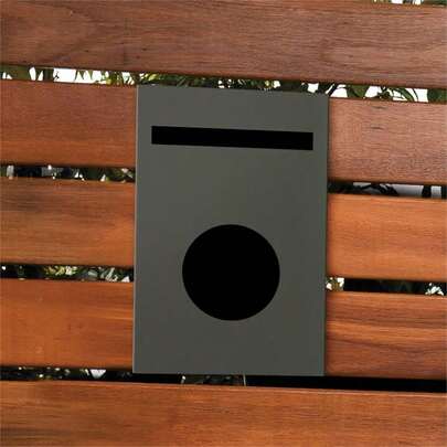Woodland Matilda Fence Mount Letter Box, Grey