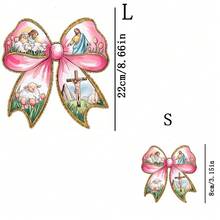 1/2/3pcs Bowknot Heat Transfer Decals, DTF Heat Press Stickers For DIY T-Shirts, Bags, Jeans, Pillows, Hoodies - Precise Fit For Fabrics From Small To Large, Easy Application For Beginners And Experts, Perfect For Holiday Crafts And Gifts - Multicolor - View 7