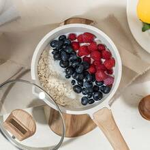 Non-Stick Ceramic Cookware Set, Healthy Pot And Pan Set, Including Soup Pot, Frying Pan And Pan Set, Kitchen Cooking Set, White Granite Coating, Suitable For Stir-Frying And Cooking, Essential Kitchen Utensils For Induction Cooktop - View 6