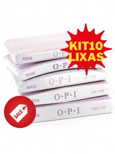 Kit 10 Lixas Bumerangue Meia Lua ou Banana/Boomerang/Caixao 100/180 Unha Porcelana Acrigel Fibra  Gel