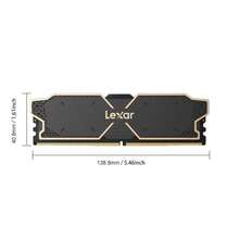 Lexar DDR5 6000 32GB (16GB*2) 台式机内存套装 - 游戏散热片，CL36，Thor 设计（黑/白）| 适用于电竞游戏/FPS 和 MOBA 高帧率游戏/多任务处理/直播/DIY 电脑升级 - 黑色 - 查看 9