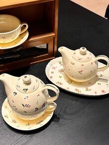 1 件陶瓷咖啡/茶壶，适用于厨房、餐厅、客厅、下午茶、婚礼、派对、礼物、生日等场合的茶、咖啡、牛奶、果汁