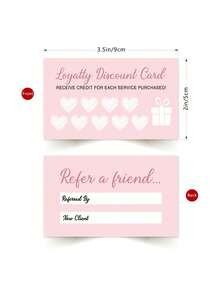 50pcs Double-Sided Recommendation & Member Discount Cards - Multipurpose Reward Cards Suitable For Small Businesses, Retail Stores, Cafes, Salons And Service Providers (Ideal For Customer Retention And Behavior Incentives)