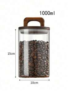 1 recipient etanș pentru depozitarea cafelei, combinație borcan/canistră etanșă, cutie pentru depozitarea alimentelor, recipient american pentru boabe de cafea, borcan pentru depozitarea ceaiului, condimentelor și cerealelor cu mâner din capac din lemn, borcan vintage pentru afișarea alimentelor, recipient de depozitare sigilat rezistent la umiditate, potrivit pentru Ziua Națională a Arabiei Saudite, recipient etanș pentru depozitarea alimentelor pentru zahăr, ceai, gustări, condimente, sare și piper, ideal pentru pasionații de cafea, organizarea bucătăriei și decorul casei.