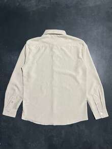 Men's Casual Bamboo Fiber Soft Breathable Commute Solid Color Button-Up Shirt - Mocha Brown - View 10
