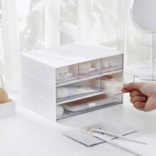 Desk Organizer With 6 Drawers Makeup Organizer Plastic Cosmetic Organizer Bathroom Organization Boxes Desktop Storage Box White