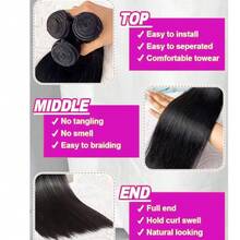 32英寸双层直发越南发髻，真人发编织发髻，原创发髻，女士款