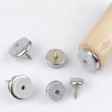 20pcs Furniture Leg Nails, Table & Chair Felt Screws, Anti-Slip Pads, Wood Floor Protector Nails, Furniture Hardware - Multicolor - View 3