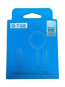 Cable cargador USB para SmartWatch 150mA magnetico modelos RMNCE Q1 y R3, cable de carga rápida y segura de conexión magnética, tamaño compacto, recomendado para relojes inteligentes compatibles, fácil de transportar. - Negro - Ver 7