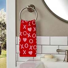 SKL Home - Juego de Toallas de Mano para el día de San Valentín, 2 Unidades(Xs y Os) - Multicolor - Ver 9