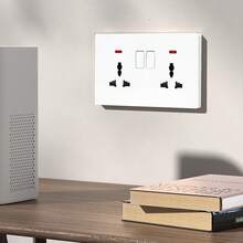 White Universal Wall Electrical Socket,UK Standard Power Socket 13A Dual USB Plug Type-C Wall Outlet - White - View 9