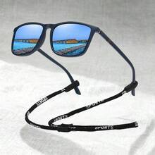 WSZ Retro Classic Colorful Striped Square Unisex , Suitable For Men And Women, Luxury Brand Designer Model, Tropical Beach Resort Summer Pastel Color Rectangular Glasses, Shiny Material, Elegant Aesthetics, Vacation Outfit, Men's Classic , Suitable For Driving, Fishing, Travel, Shopping, Running, Hiking, Camping And Other Leisure Occasions, Vintage Travel Fashion Glasses - GL-f426-3 - View 6
