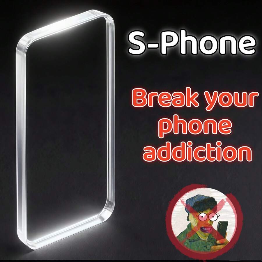 Modelo de teléfono transparente de acrílico S-Phone, regalo creativo no electrónico para superar la adicción al teléfono inteligente