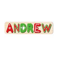 Personalized Name Puzzle, Baby Name Puzzle, Baby Boy Or Girl Early Education Toy, 3D Letter Puzzle Toy, Wooden Letter Puzzle, Baby 1st Birthday Gift, Wooden Puzzle, Personalized Gift, Birthday Gift, Customized Wooden Puzzle Toy, Anniversary Gift, Building Block Gift Set - Red and Green - View 10