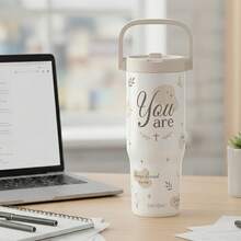 Pink Bow Stainless Steel Straw Lid Tumbler 30oz With Carry Handle For Women Girls, Insulated Travel Coffee Cup, Gift For Sports Outdoor Workout Christmas Birthday - 基督教 2 - 查看 7