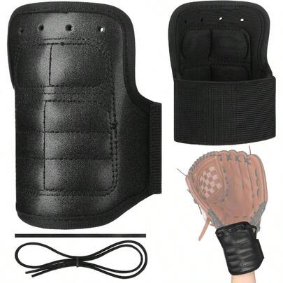 Baseball Wrist Guard With Strap Leather Protective Shield Right And Left Hand Catchers Mitt Adult Baseball Accessory Supplies