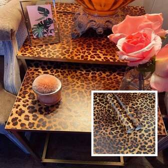 1 rulle sexig leopard kontaktpapper skalbar och självhäftande PVC självhäftande klistermärke tapet för skåp byrå hyllfoder väggdekor vardagsrum möbler väggplattor kök heminredning väggkonst