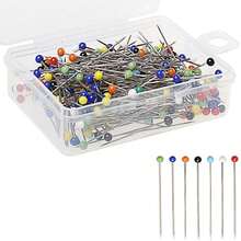 Set Of 100 Colored Pearly Glass Sewing Pins - Large Fastening Pins For DIY Bouquet Decoration, Crafts And Accessories