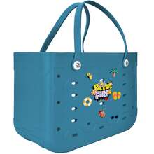 Large Capacity Breathable EVA Women's Beach Bag, Oversized Multi-Size Eva Handbag, Eva Tote Bag, Eva Shoulder Bag, Eva Basket Bag, EVA Beach Bag - Lightweight And Durable Solid Color Open Design, Large Waterproof And Sandproof Washable Sturdy Open Handbag, Suitable For Beach, Swimming Pool, Sports, Shopping, Picnic - Fashionable Holiday Accessories, Beach Bags, Festivals, Casual Outings, Holiday Gifts - Nhiều màu - Xem 9