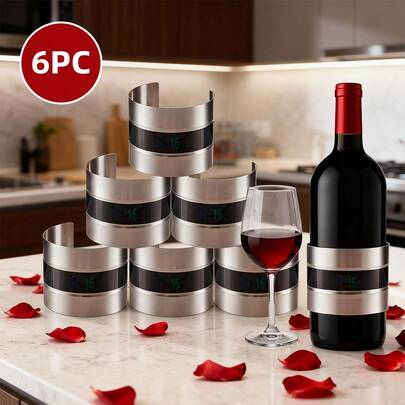 1 Termómetro de Acero Inoxidable para Botellas de Vino, 6.5x6x3.7 cm, Medidor Digital LCD de Temperatura para Vinos Tintos y Blancos, Diseño Compacto, Construcción Duradera, Instrumento Preciso, Sommeliers Profesionales, Bartenders en Casa