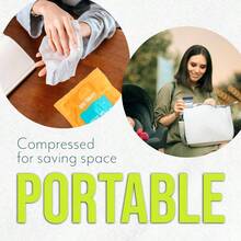 Disposable Towels Travel, 30pcs Towel Tablets, Compressed Towels Travel, Ultra Soft Coin Tissue, Portable and Reusable Camping Personal Care Products, Travel Towels - inicial - Ver 7