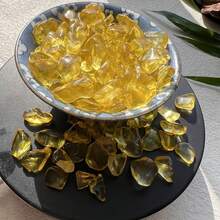 0.22 Lb Premium Golden Yellow Quartz Crystal, Decor For Office, Vase Filler, Planter Bed, Collectible, Gift - Gold - View 9