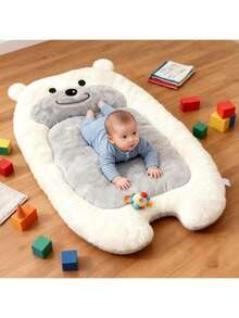1件装婴儿动物卡通造型睡垫，舒缓新生儿睡眠摇篮垫，适合新生儿，4种颜色可选 - 彩色 - 查看 2