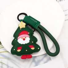 1 pièce Porte-clés de Noël 2025 Charm de sac Père Noël et renne, cadeau de Noël pour homme