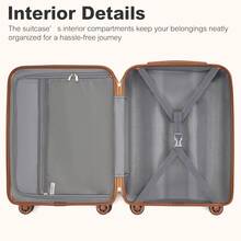 PP Hardshell Luggage 20 24 28 Inch Carry On Cabin Suitcase Expandable TSA Lock 360 Spinner Wheels Lightweight 3 Piece Set Check In Travel Holiday - Navy Blue - View 8